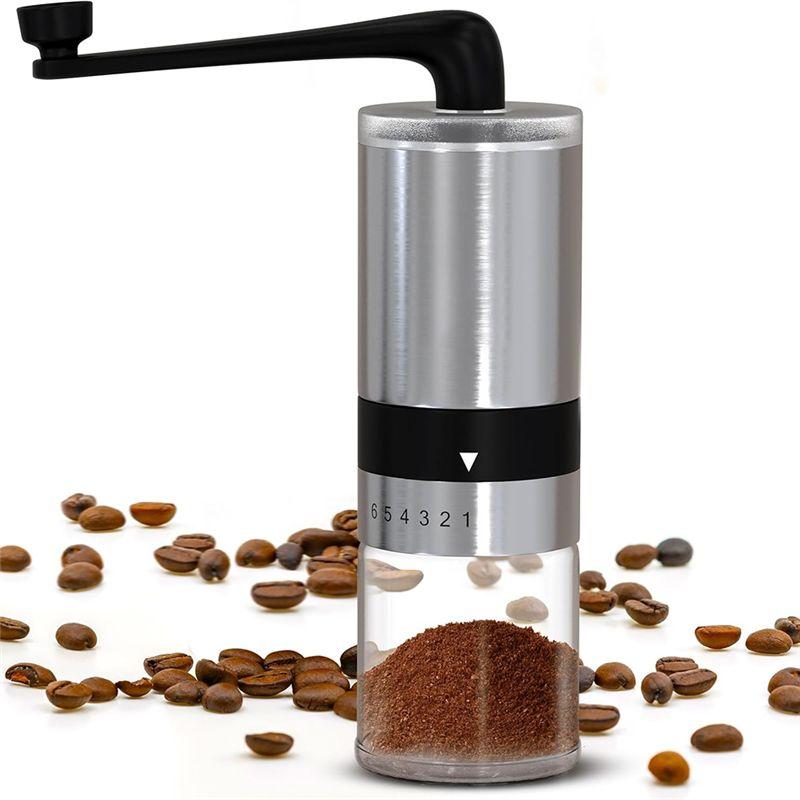 AEE4-Manual Coffee Grinder - Conical Burr Grinder, Espresso Coffee Grinders, Hand Coffee Bean Grinder, Adjustable