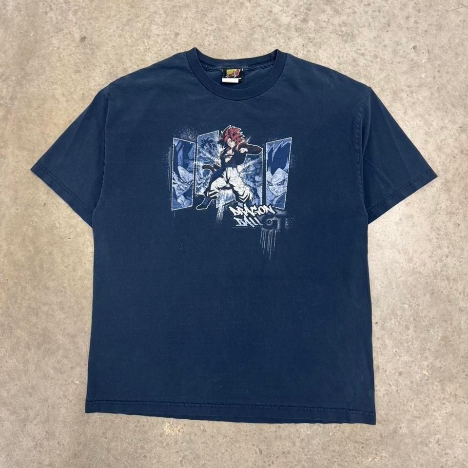 Vintage 2003 Dragonball GT Gogeta Anime Promo Blue Mens XL Unisex T-Shirt M
