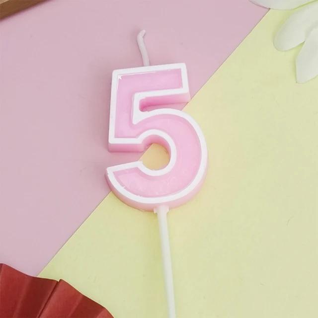 Candy Colored Happy Birthday Number Candle Children's Party Creative Cartoon Jelly Colored Valentine's Day Activity Candle