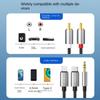 Audio Adapter Cable, Universal Audio Cable for Apple and Android Phones, Typec To Lotus Head RCA Power Amplifier Fever Cable