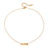 18K gold with white diamonds movable rectangular pendant necklace