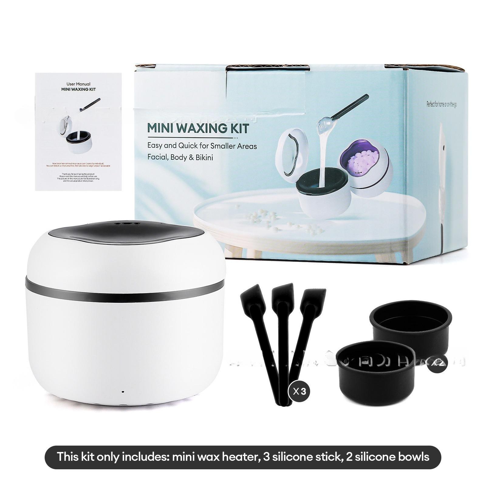 

Mini Painless Wax Kit for Men,Women,Wax Heater Machine with 2 Silicone Bowls,3 Silicone Sticks for Nose,Ear,Underarm Hair Remova чёрный