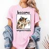 Comfort Colors® Become Ungovernable Funny Graphic Cat Biting Hand T-shirt, Vintage Graphic Tee, Silly Cats Shirt, Unisex Cotton, Gag Gifts
