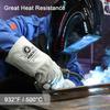 ANDELI Leather MIG Gloves Thick and Cowhide and Sheepskin Gloves For Fire Outdoor and TIG Welding - Soft, Double-Layer - Welding, Potholders, Pits,
