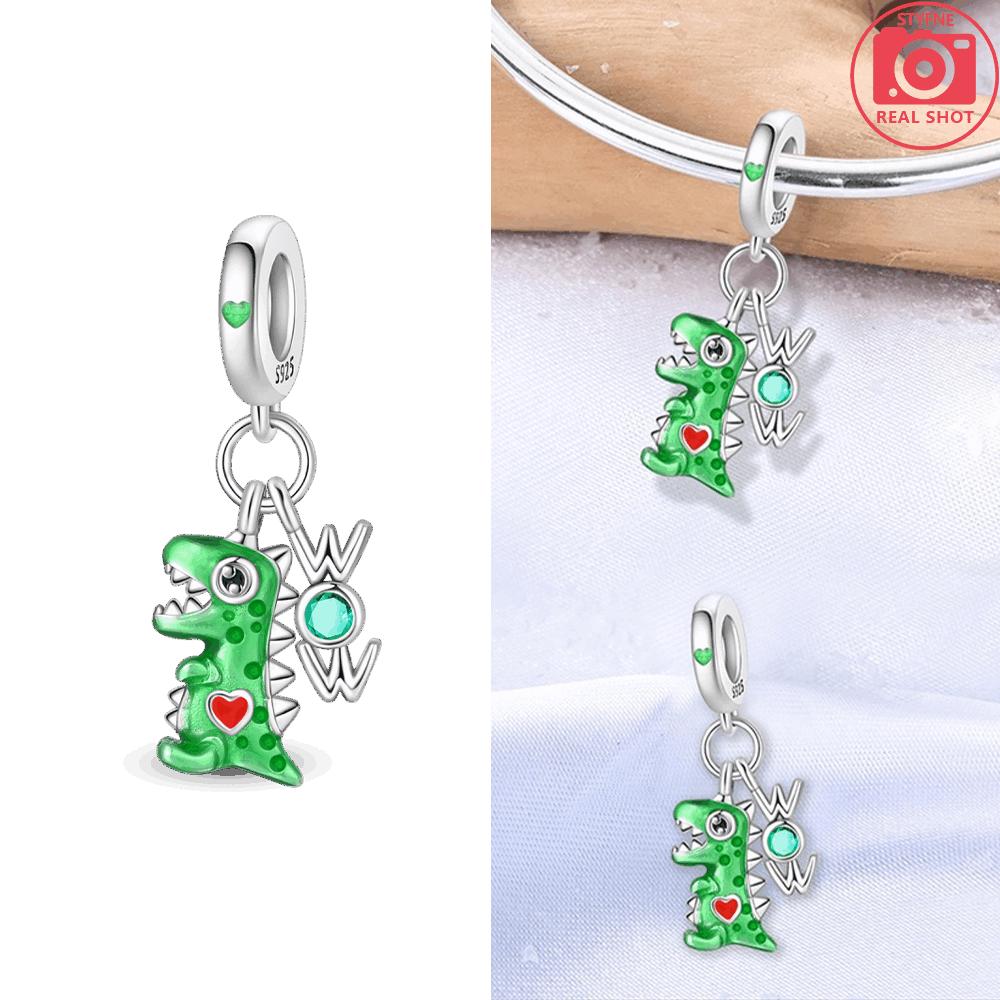 Original Penguin Pendant Flying Dragon Ghostly Dinosaur Charm Copper Beads Fit Bracelet Jewelry Diy Women Accessory Gift