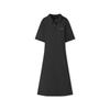 Sport Casual Comfortable Soft Short Sleeve Dress Women Dresses Deep-Night-Black L225W028-03B6