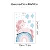 Cartoon Cute Rainbow Cloud Unicorn Glow Wall Stickers Decoration for Bedroom Girls Gift Home Decore Living Room Wall Decals