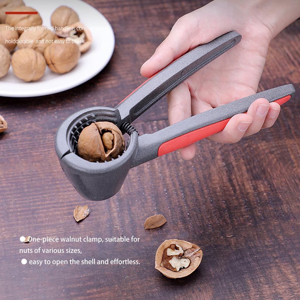 Nutcracker LaborSaving Aluminum Alloy Plastic NonSlip Hazelnut Pine Nut Walnut Cracking Tool(Walnut Clip )