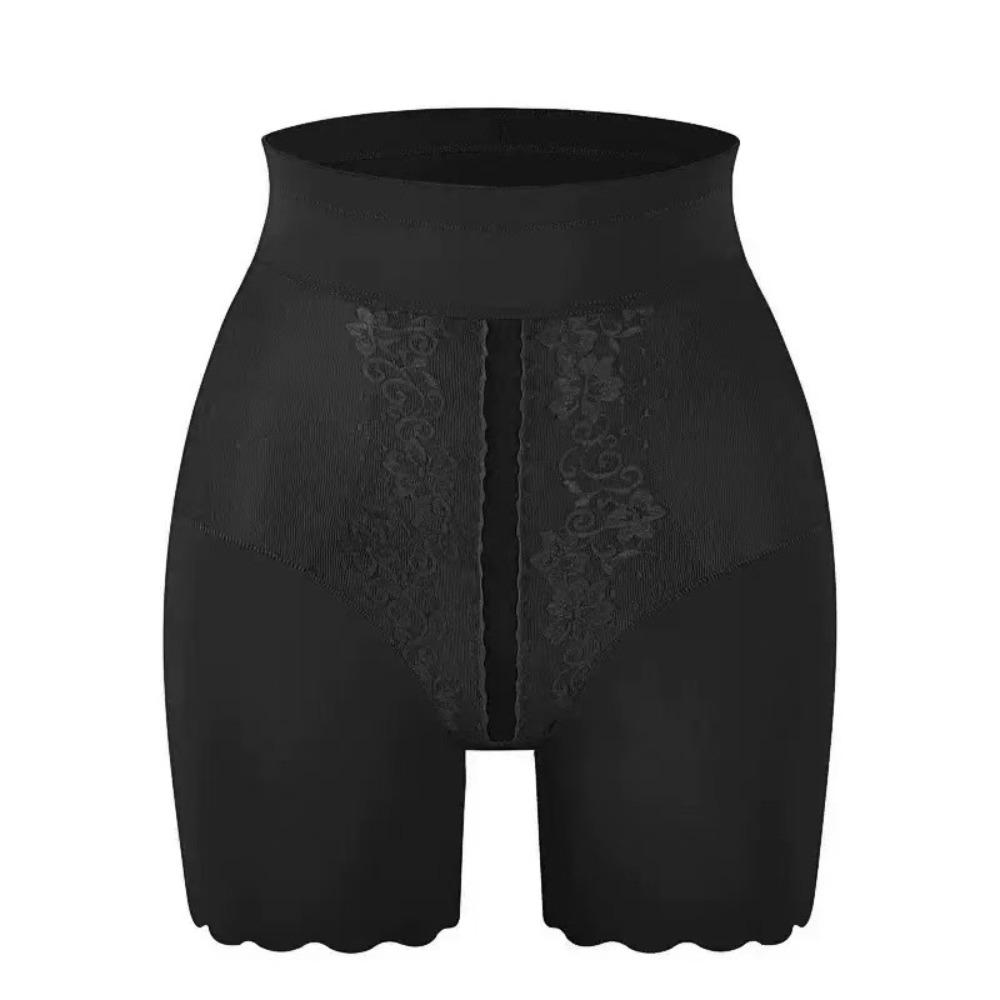 

Кружевной послеродовой бодишейпер, бесшовное нижнее белье для контроля живота, эластичные трусы с эффектом лифтинга ягодиц, послеродовой L чёрный