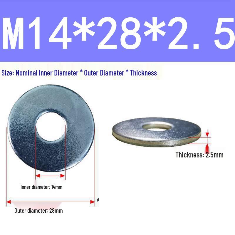 Galvanized Oversized Metal Washers M3-M60