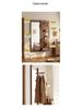 Wall-Mounted Pegboard Full-Length Sliding Mirror for Small Spaces