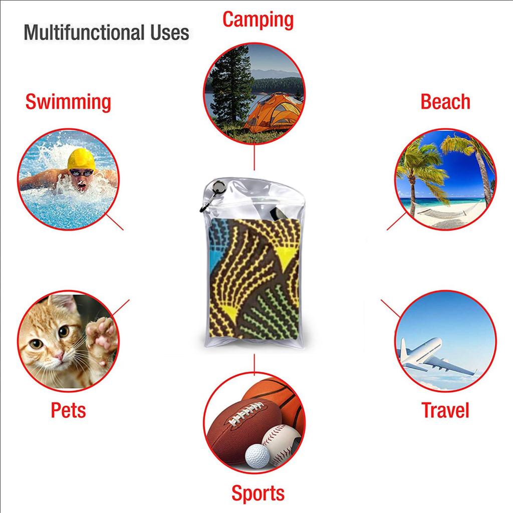 Afrikansk Ankara Vaxprint Strandhandduk Mjuk Mikrofiber Snabbtorkande Absorberande Snabba Handdukar För Simning