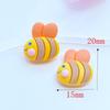 10Pcs New Cute Mini Little Bee Resin Figurine Crafts Flatback Cabochon Ornament Jewelry Making Hairwear Accessories