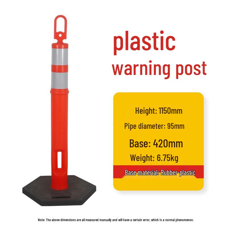 Reflective Elastic Traffic Bollard: PU Anti-Collision Post & Rubber Road Barrier