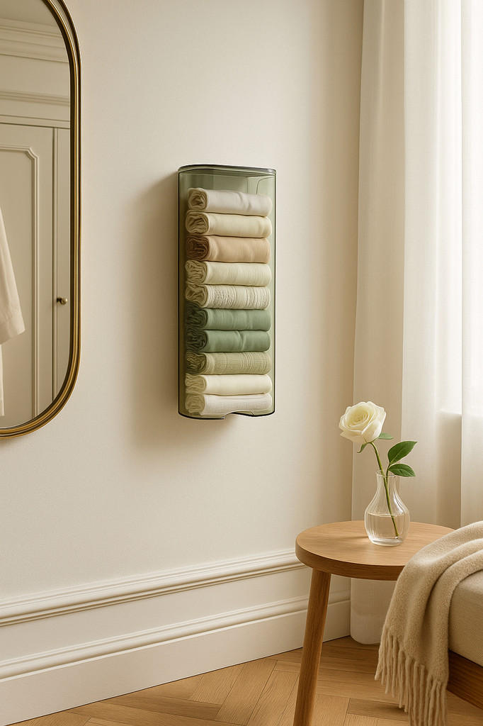 Wall Mount Storage Box Clear Visible Hollow Bottom Dustproof Socks Briefs Panties Underwear Organizer Holder Container