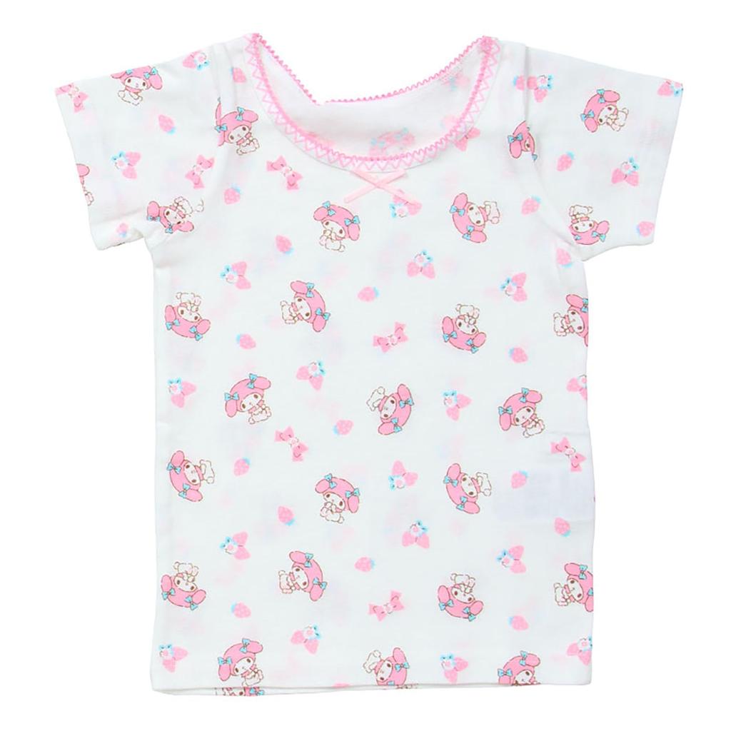 Sanrio Short Sleeve Set of My with Name 148318 Kids' Undershirts, 2, Melody, 110cm, 100% Cotton, Tags,