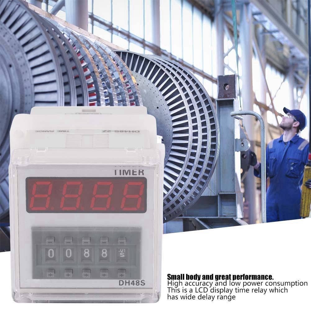 DH48S 2Z LCD Display Time Timer Delay Relay 220VAC 0.01 Seconds 9999 Hours