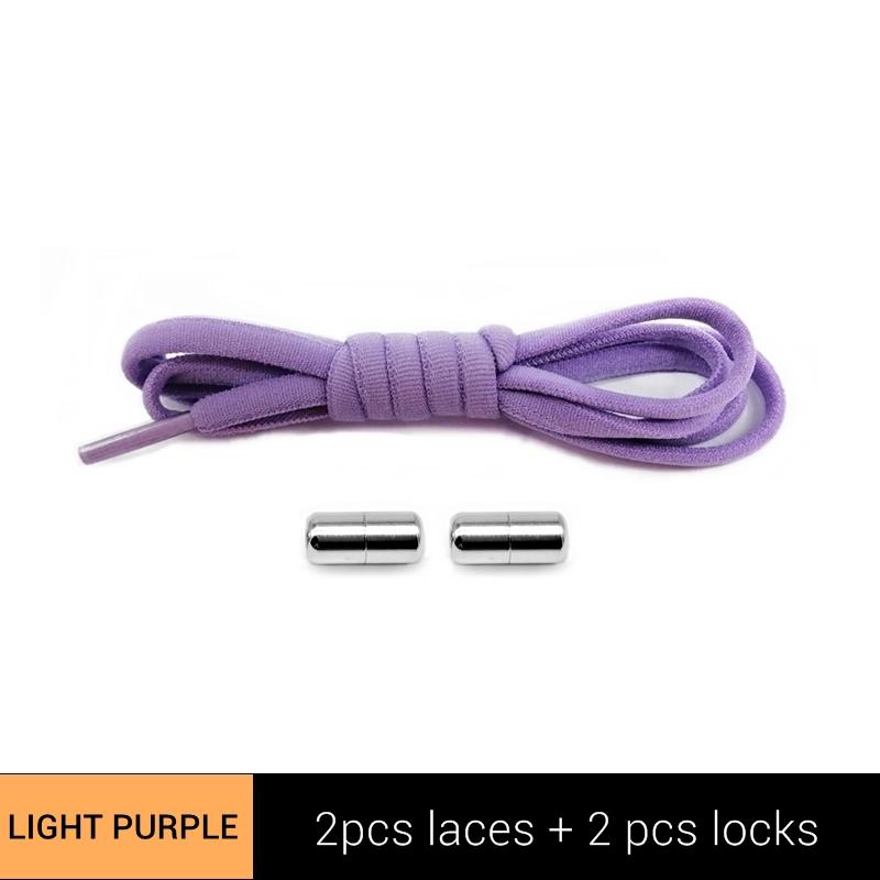 Version Elastic No Tie Shoelaces Metal Lock Shoe Laces For Kids Adult Sneakers Quick Shoelaces Semicircle Shoestrings