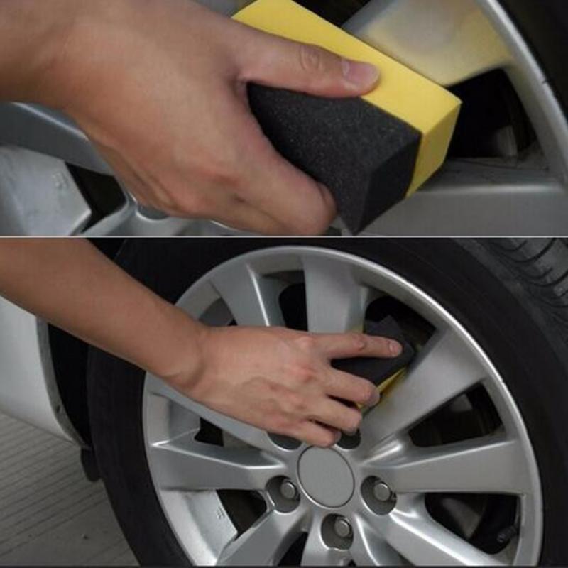 Auto U-Shape Tire Wax Polishing Compound Sponge Tyre Cleaning Sponge ARC Edge Sponge
