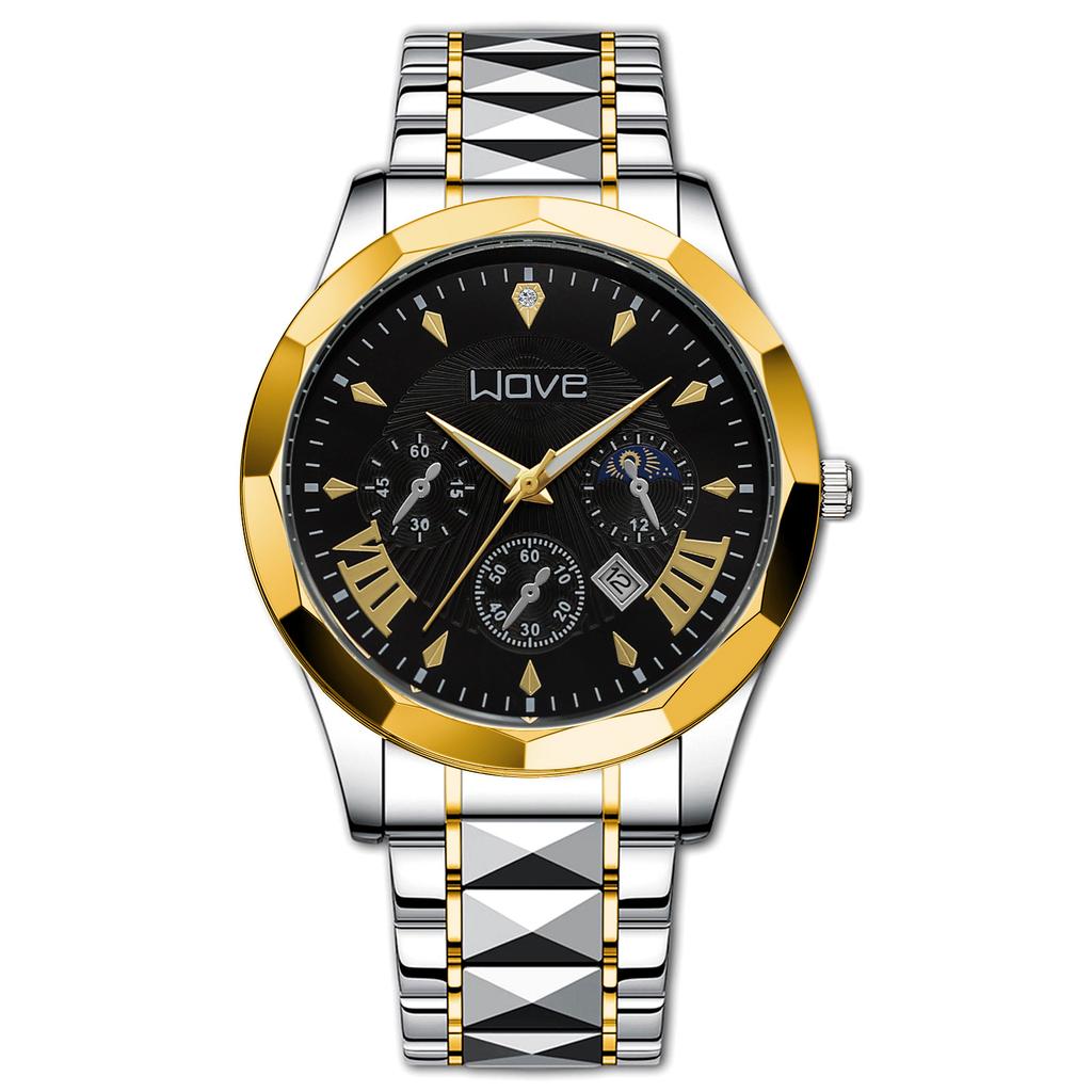 Luminous Calendar Men'S Hand, Fashion Business Quartz Watch, Non-Mechanical Watch Couple Watch