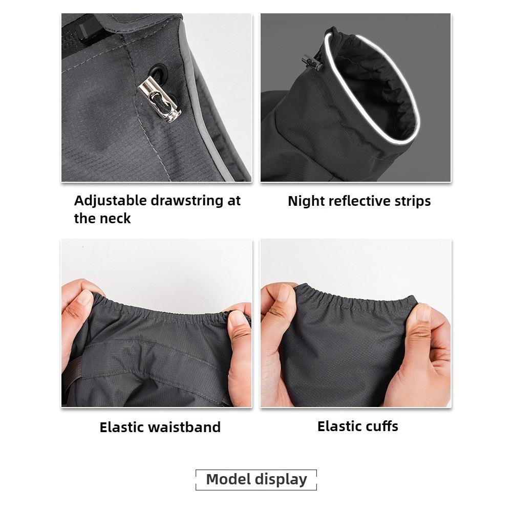 Impermeable para Cachorros de Cuatro Patas para Perros Pequeños y Medianos Se Puede Remolcar Impermeable para Perros Ropa Impermeable para Mascotas Protección Reflectante para Exteriores