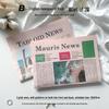 Vintage English Newspaper Photo Props: Fashion Cards & Food Photography Background Decorations In INS Style