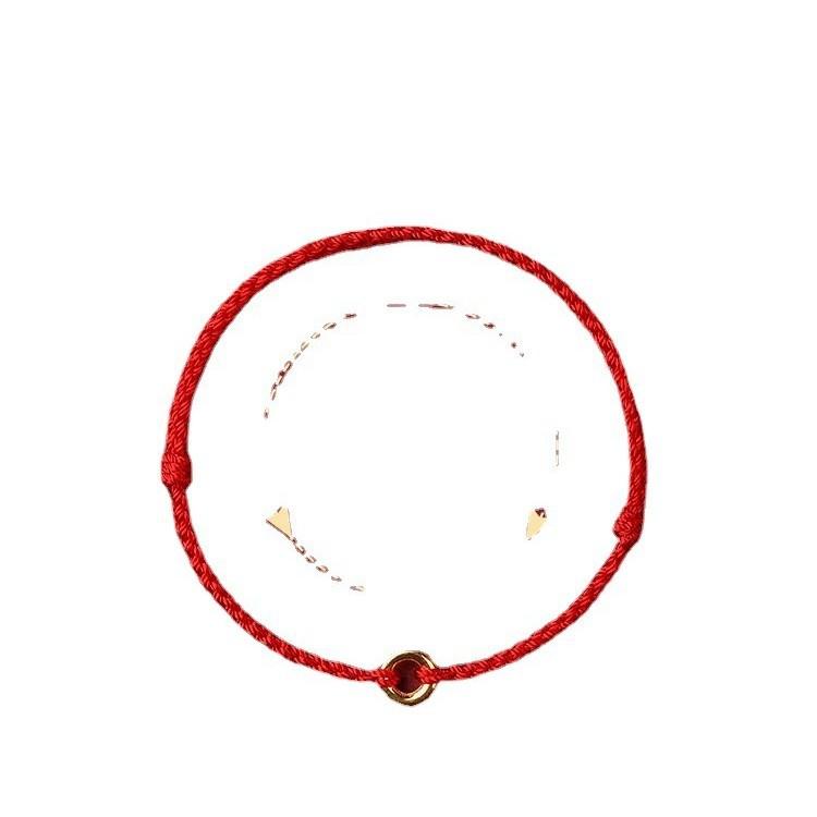 Peace buckle fine red string bracelet for women, zodiac woven bracelet, anklet for women, rabbit, men, couple's gift, fashionable