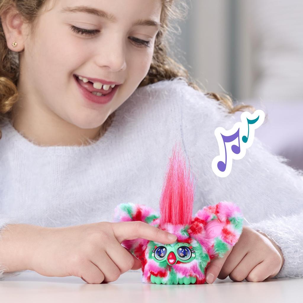 Hasbro Furby Furblets Pepmint, Special Holiday Edition, Features Over 45 Sounds, Furby Language, Plays, and Powered Plush Toy, Ages 6+ (G1436)