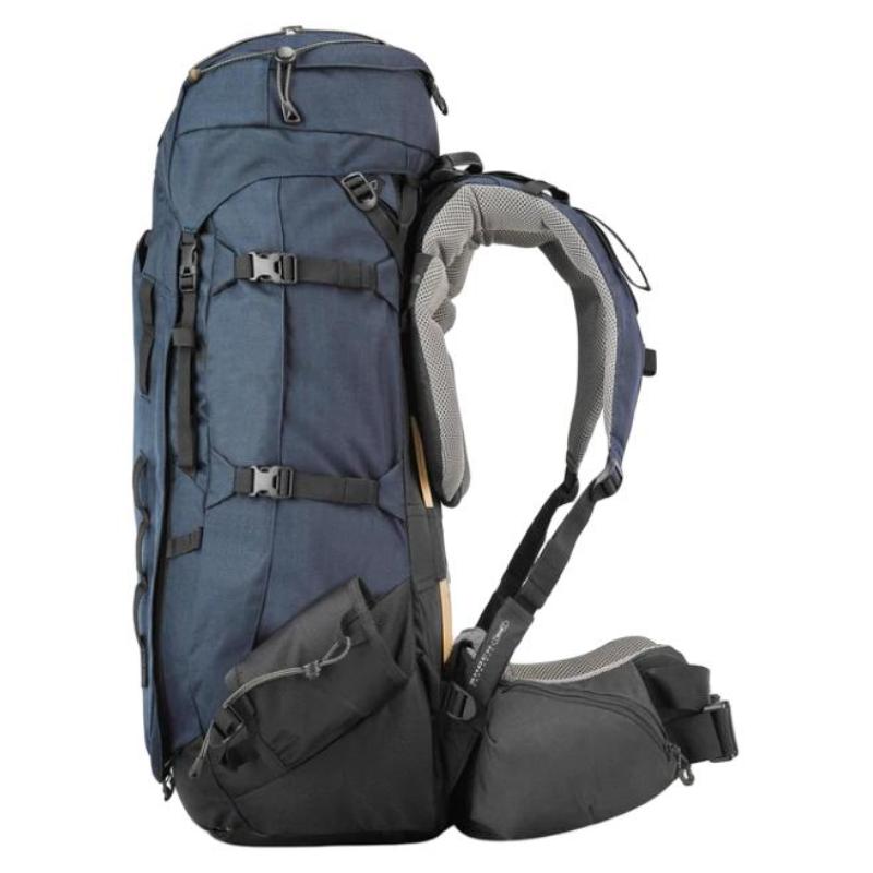 DECATHLON60L Durable and versatile hiking outdoor bag nylon carbon grey women's model