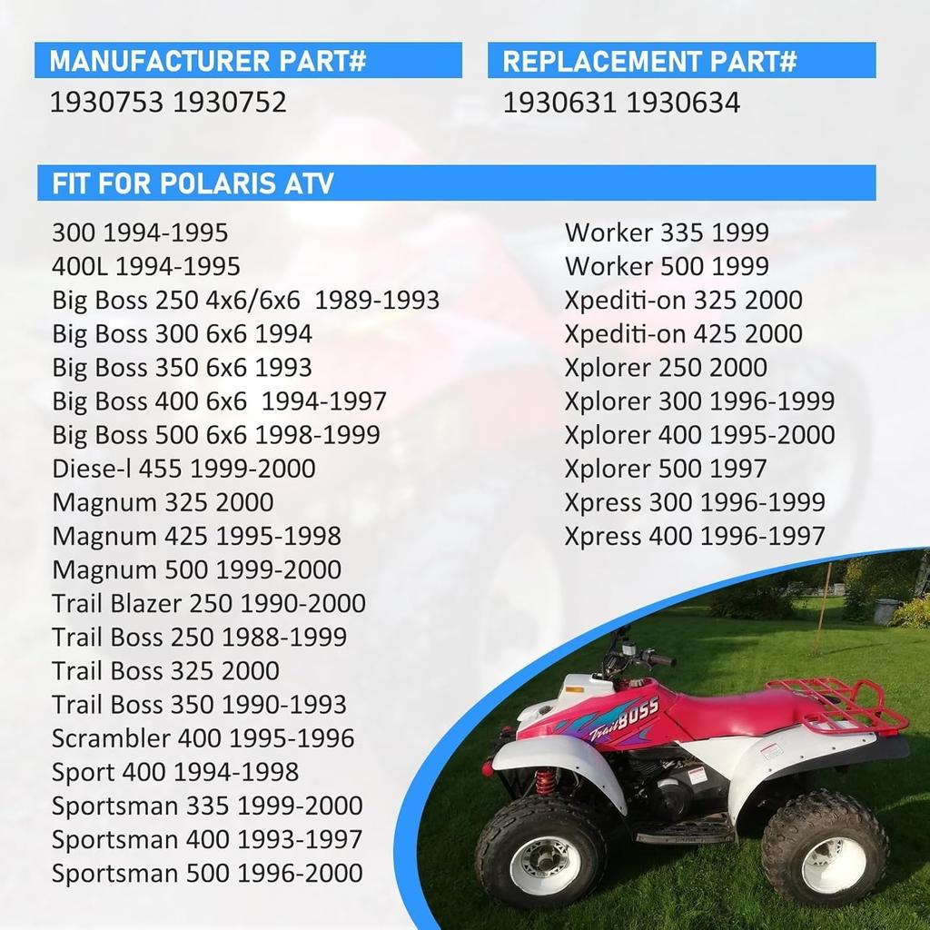 Front Left & Right Brake Hose Line For Polaris Sportsman Magnum Trail Boss Blazer Xplorer Xpress Scrambler Sport Xpediti-On Big Boss Diese-L Worker