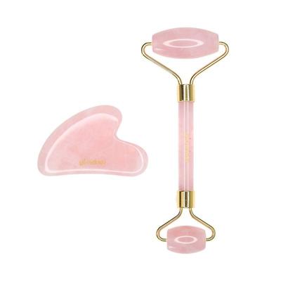 Glowiest Rose Quartz Gua Sha & Roller