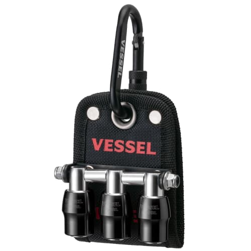 VESSEL Quick Catcher Triple Holder, Black, QB-10B3K