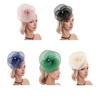 Women Fascinators Hat Headband Base Design Stable Non-Slip Lightweight Mesh Flower Shape Headgear Tea Party Hat Accessories