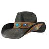 cowboy straw hat wholesale natural corn grass handmade cowboy hats For Men And Women Sun Protection Hats Outdoor Wide Brim cap