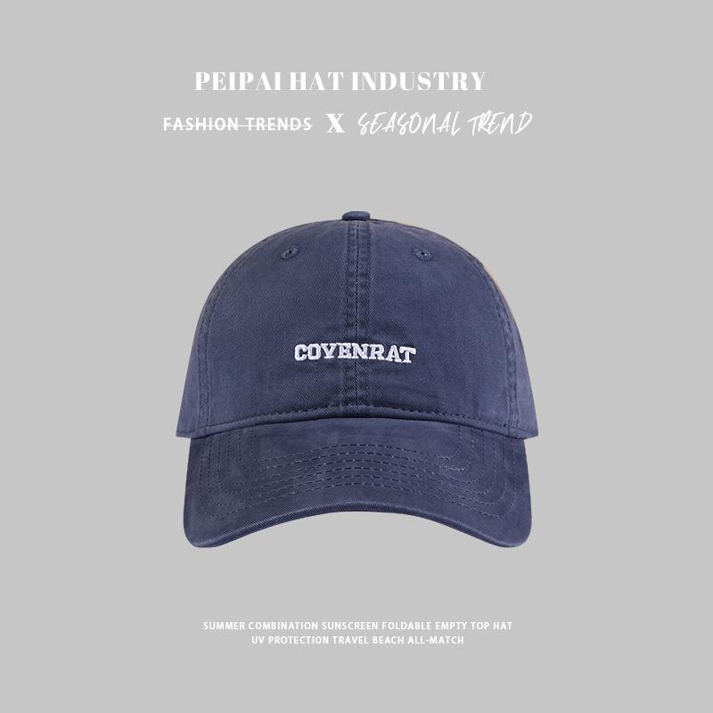 

Baseball cap enlarged and deepened, small letter visor, soft top embroidered brim hat Regular head circumference