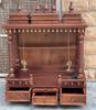 Wood Wall Mandir Temple | Home Decor Religion Temple Idol-Wood Mandir with Bells and Storage  Traditional Home Temple Design for Prayer