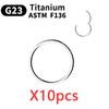 10/50Pcs Hoop Earring G23 Titanium Nose Ring For Women Piercing Jewelry Lip Ear Ring Hoop Mixed Body Clips Hinge