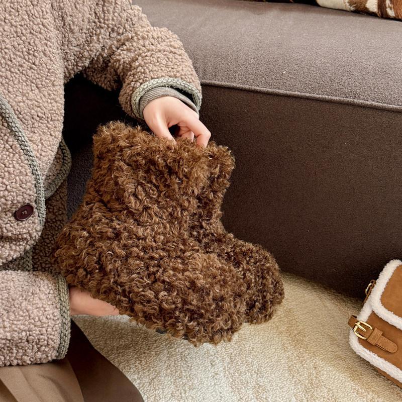 Women's lightweight comfortable cold warm padded snow boots non-slip wear outdoor leisure sports plush cotton boots