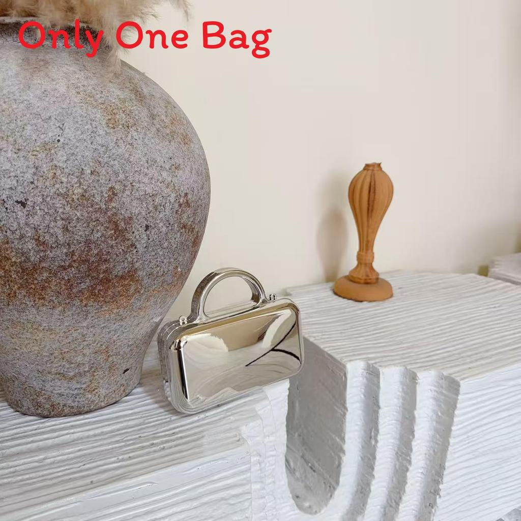 Acrylic Square Chain Handbag With Magnetic Closure For Daily Casual Use