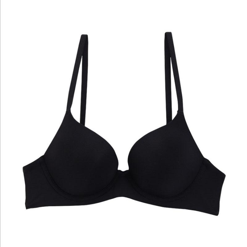 Nahtloser BH Damen 32D Push-Up-BH Satin Uni Große Brust Dünne Unterwäsche Damen Weicher Bügel Sammeln Unsichtbar Sexy Bralette