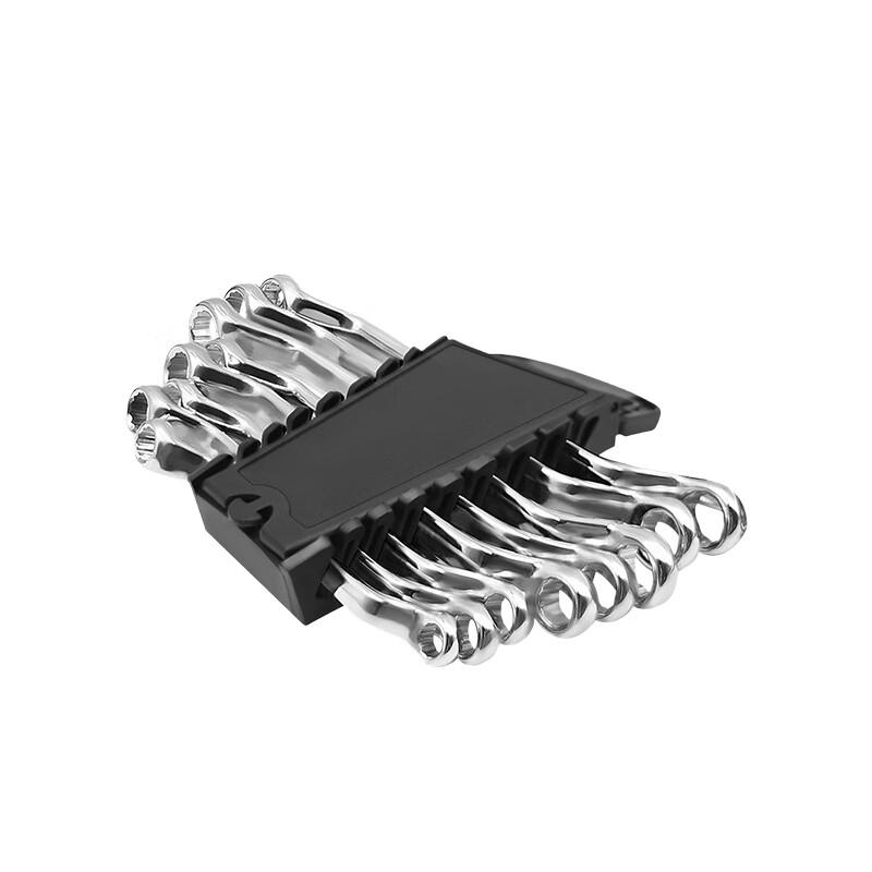 Puke Chromium-Vanadium Steel Double-End Ring Wrench Set (8-22mm, 8-Piece)