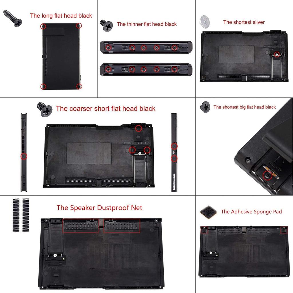 Custom DIY Replacement Case Shell for eXtremeRate Clear Material Back Plate for Switch Holder Handle Controller Housing for and Full Button Set In the