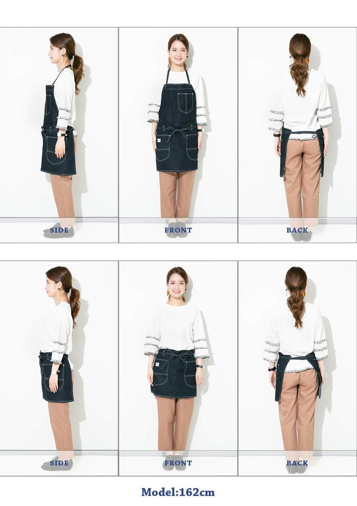 Lee Denim Bib Apron, Unisex, Navy