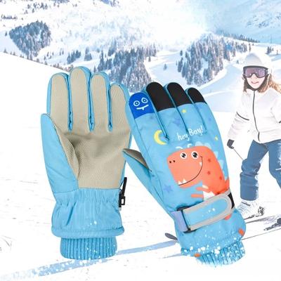 Kinder Skihandschuhe Winter Warm Wasserdicht Winddicht, Jungen Mädchen Schneehandschuhe mit Fleecefutter zum Skifahren, Radfahren, Outdoor-Sport