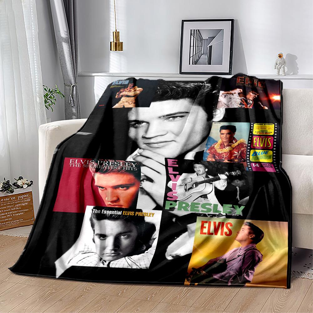 Elvis Presley's Iconic Style Blanket Soft Warm Cozy Suitable for Office Chair Bed Office All-Season Use Modern Style