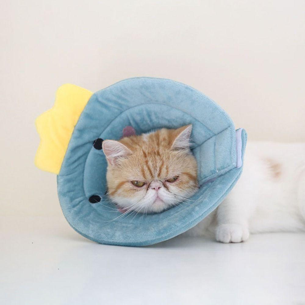Adjustable Bee Shape Cat Recovery Collar Soft Dog Elizabeth Circle  Help Wound Recovery