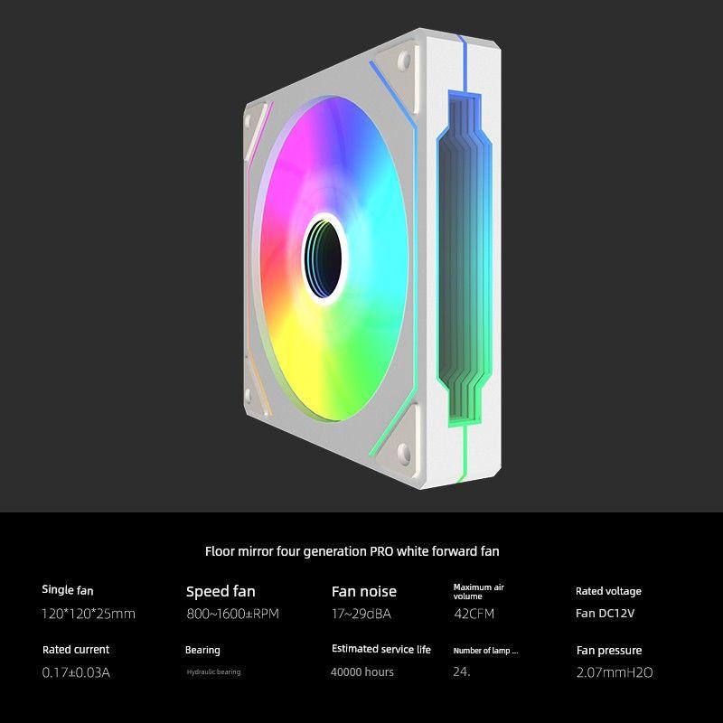 

Prism 4pro Computer Case Argb Shengguang Intelligent Temperature Control Ultra-Quiet Heat Dissipation 7 Generation Building Block Fan Radiator (White forward) prism 4pro work bag