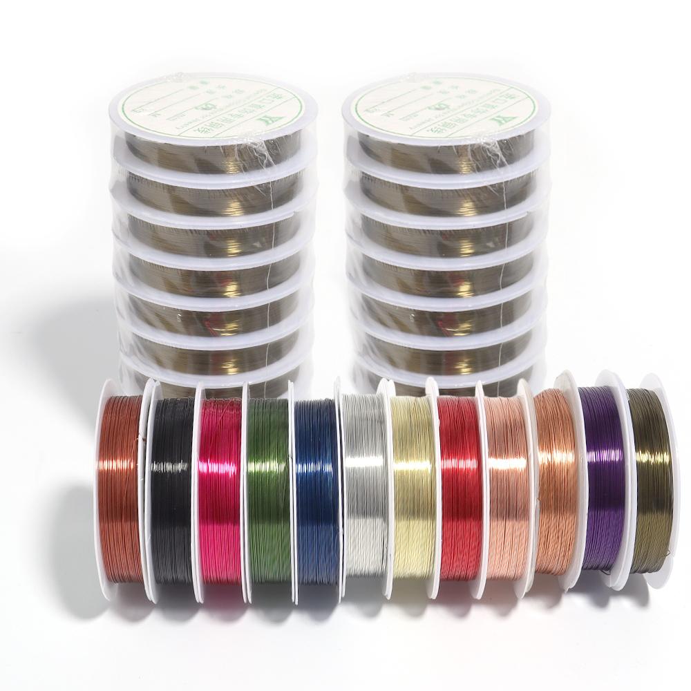 1Roll 0.2/0.25/0.3/0.4/0.5/0.6/0.7/0.8/1mm Sturdy Copper Wire Beading Wire DIY Jewelry Making For Bracelet Necklace Accessories