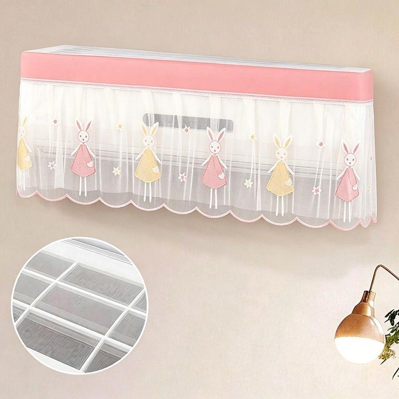 Summer Air Conditioner Dust Cover Anti-dust Wall Mounted Protector Ac Covers Home Textil Self-adhesive Dust Cover Cloth