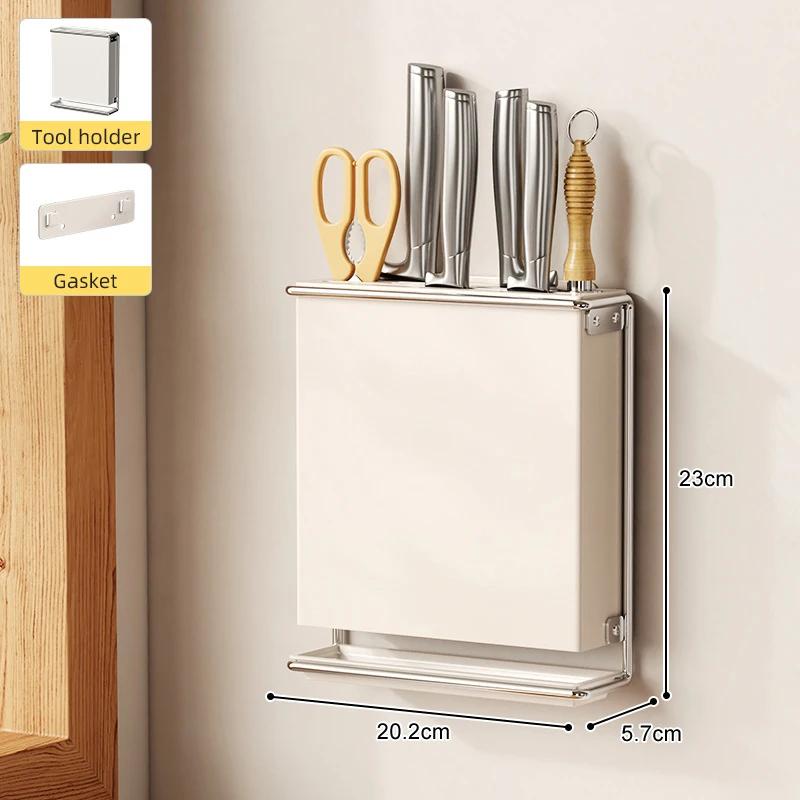 Kitchen Knife Drying Holder With Drainer Integrated Knives Chopsticks Fork Spoon Storage Rack Sink Utensils Organizer Container